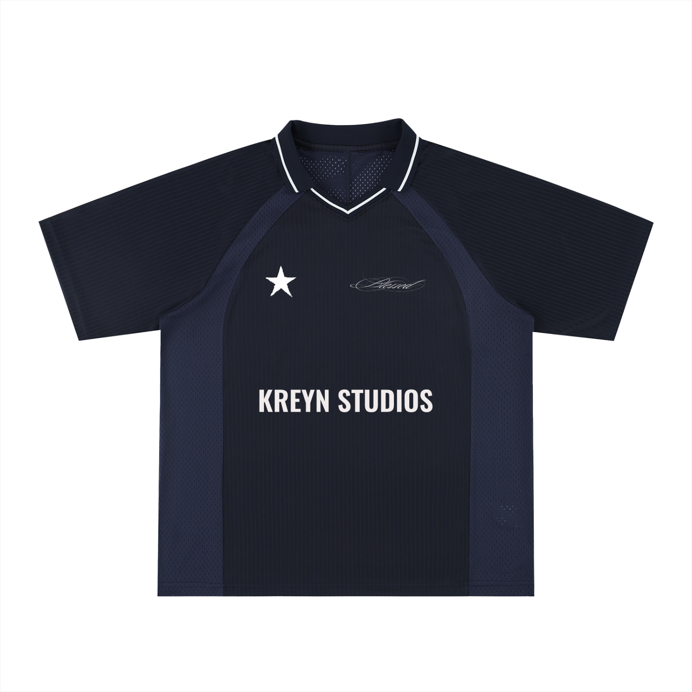 Striped V-Neck Soccer Jersey