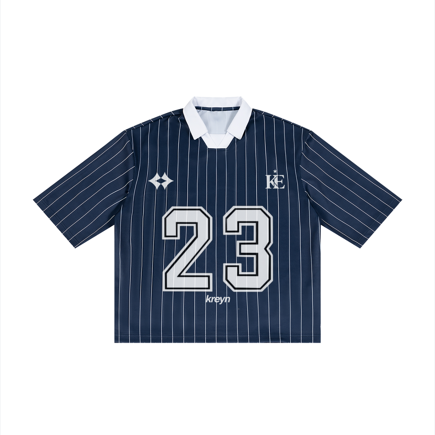 Unisex Pinstripe Collared Soccer Jersey