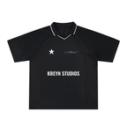 Striped V-Neck Soccer Jersey