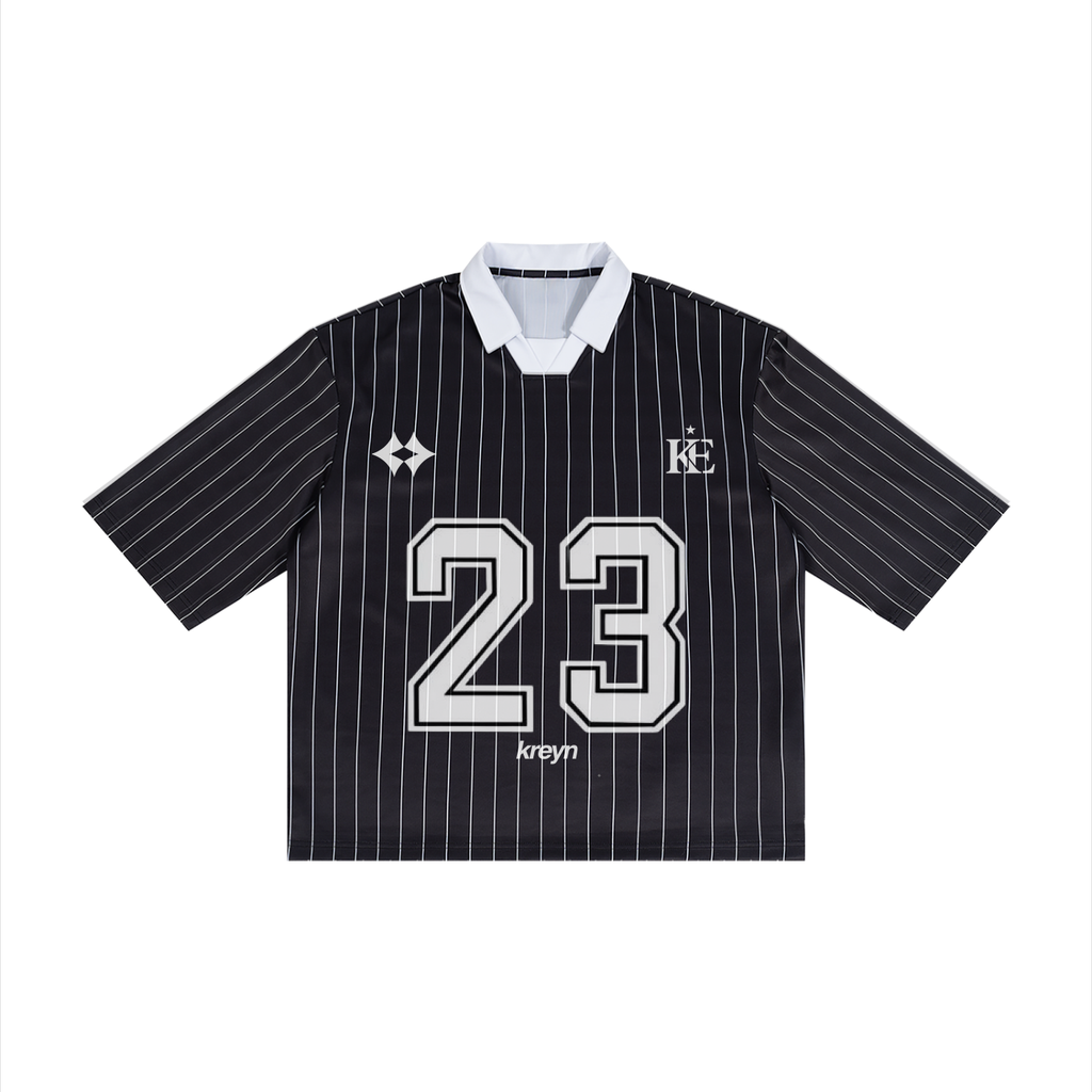 Unisex Pinstripe Collared Soccer Jersey