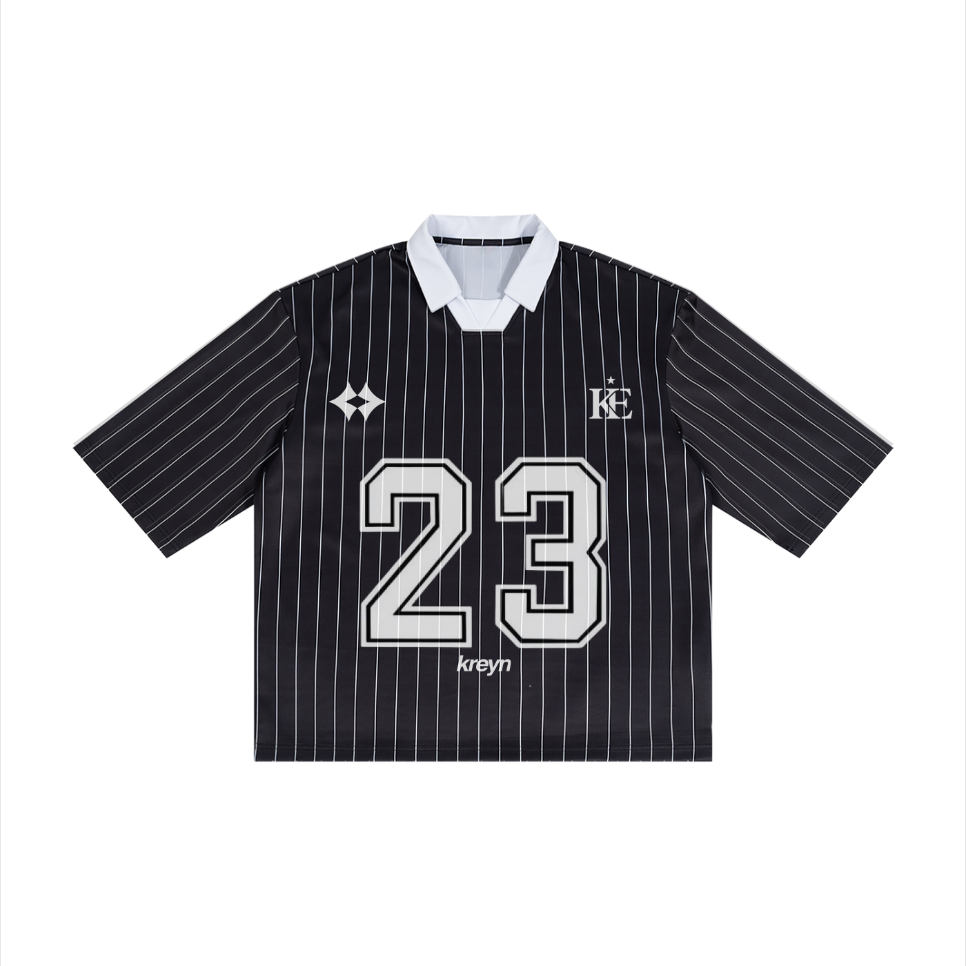 Unisex Pinstripe Collared Soccer Jersey