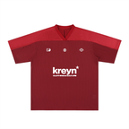 Oversized Mesh V-Neck Soccer Jersey